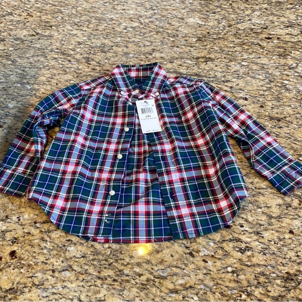 NWT Lot of 2 Ralph Lauren Button Down Shirts Size 2T